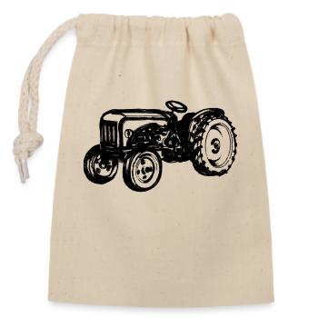 Tracteur agricole agricole Véhicule à moteur Agriculture - Sac cadeau en coton avec cordon (14 x 20 cm) - nature - Devant