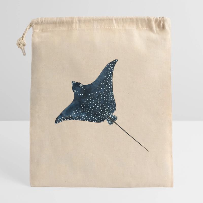 Rays Eagle Rays Stingrays Reef Plongée Sac cadeau en coton avec cordon (14 x 20 cm)