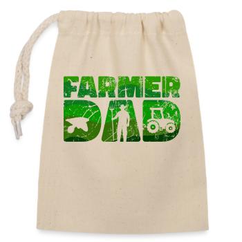 Tractor Farm Vehicle Statement Farmer - Closable cotton gift bag (14x20cm) - nature - Front