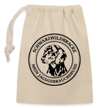 Schwarzwildbracke Jagdgebrauchshund Hunde Wilsigns - Verschließbarer Geschenkbeutel aus Baumwolle (14x20cm) - Natur - Vorne