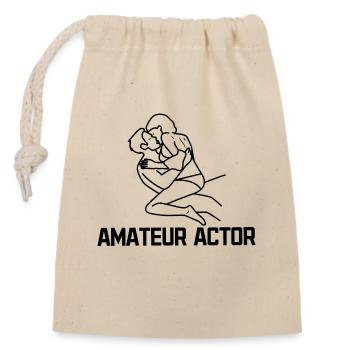 Regarder des films Déclaration Série d’acteurs - Sac cadeau en coton avec cordon (14 x 20 cm) - nature - Devant