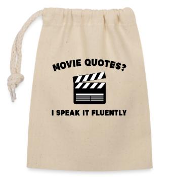 Cinéma Cinéma Déclaration Films Cinéma Nuit Streaming - Sac cadeau en coton avec cordon (14 x 20 cm) - nature - Devant