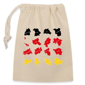 Drapeau des États allemands - Sac cadeau en coton avec cordon (14 x 20 cm) - nature - Devant