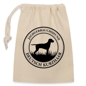 Deutsch Kurzhaar Jagdgebrauchshund Jagdhunde - Verschließbarer Geschenkbeutel aus Baumwolle (14x20cm) - Natur - Vorne