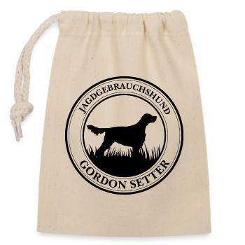 Gordon Setter Jagdgebrauchshund Jagdhunde Wilsigns - Verschließbarer Geschenkbeutel aus Baumwolle (14x20cm) - Natur - Vorne