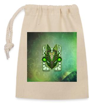 Awesome anubis cyberpunk mask - Closable cotton gift bag (14x20cm) - nature - Front