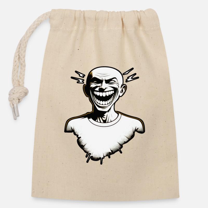 LOL 04 - Sac cadeau en coton avec cordon (14 x 20 cm) - nature