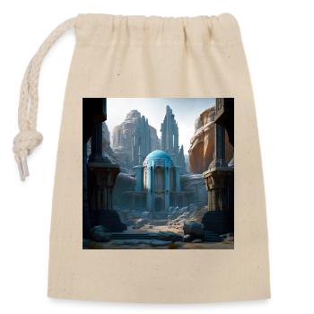 City 01 - Closable cotton gift bag (14x20cm) - nature - Front