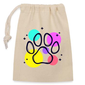 Pets, Dog, Favorite Animal, Cat, Cuddly Toy - Closable cotton gift bag (14x20cm) - nature - Front