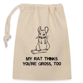 Rat Statement Pets Animals Pet - Closable cotton gift bag (14x20cm) - nature - Front