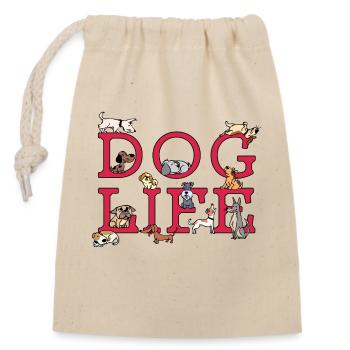 Dog Statement Pets Stuffed Toy Puppy - Closable cotton gift bag (14x20cm) - nature - Front
