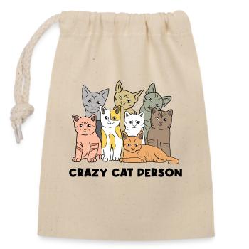 Cat Pets Statement Favorite Pet Pet - Closable cotton gift bag (14x20cm) - nature - Front
