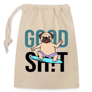 Favorite Animal Dog Statement Cuddly Toy Pets - Closable cotton gift bag (14x20cm) - nature - Front