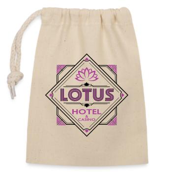 Lotus Hotel and Spa - Closable cotton gift bag (14x20cm) - nature - Front