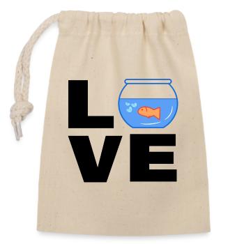 Pets Goldfish Aquarium Statement Pet - Closable cotton gift bag (14x20cm) - nature - Front