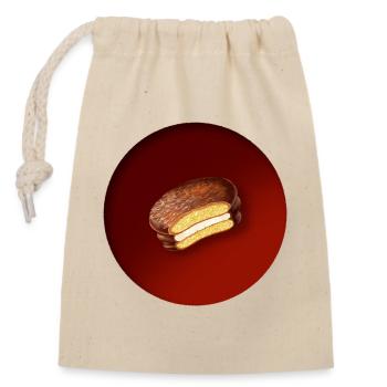 Un délicieux biscuit au chocolat - Sac cadeau en coton avec cordon (14 x 20 cm) - nature - Devant