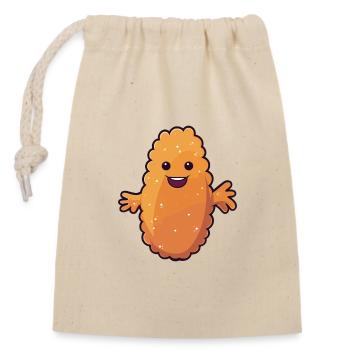 Dessin animé de concombre de mer Kawaii Illustration colorée - Sac cadeau en coton avec cordon (14 x 20 cm) - nature - Devant