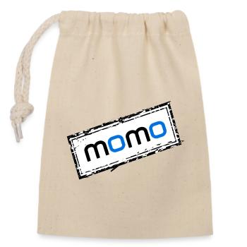 Momo - Closable cotton gift bag (14x20cm) - nature - Front