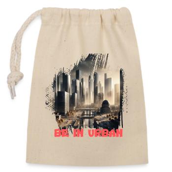 Be in Urban - Verschließbarer Geschenkbeutel aus Baumwolle (14x20cm) - Natur - Vorne