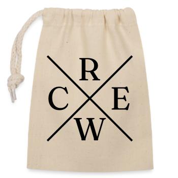 Crew Sign Cross - Verschließbarer Geschenkbeutel aus Baumwolle (14x20cm) - Natur - Vorne