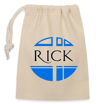 Rick - Sac cadeau en coton avec cordon (14 x 20 cm) - nature - Devant