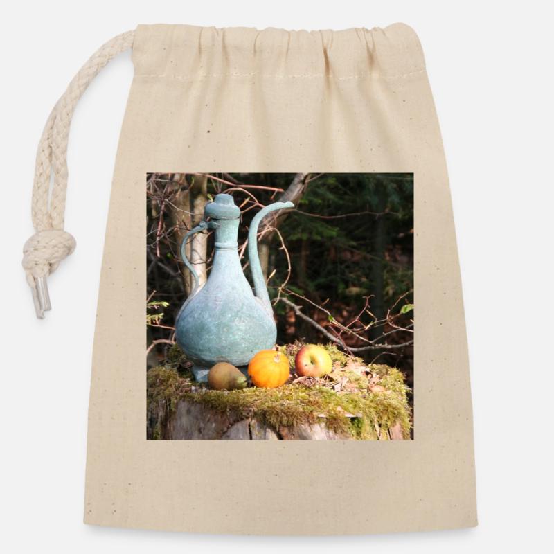 Pot en cuivre dans la Forêt-Noire - Sac cadeau en coton avec cordon (14 x 20 cm) - nature