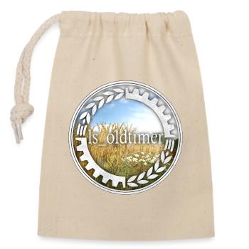 ls_oldtimer Logo - Verschließbarer Geschenkbeutel aus Baumwolle (14x20cm) - Natur - Vorne