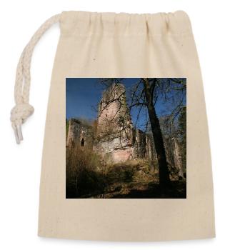 Ruines mystiques du château de Waldeck (nord de la Forêt-Noire) - Sac cadeau en coton avec cordon (14 x 20 cm) - nature - Devant