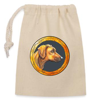 Rhodesian Ridgeback - Sac cadeau en coton avec cordon (14 x 20 cm) - nature - Devant