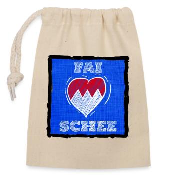 FAI SCHEE - Franconian dialect is nice. - Closable cotton gift bag (14x20cm) - nature - Front