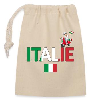 Italie - Sac cadeau en coton avec cordon (14 x 20 cm) - nature - Devant