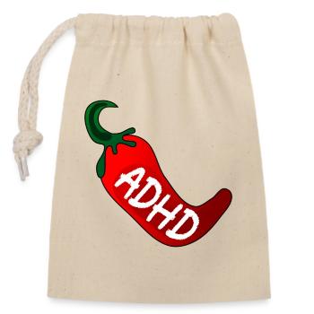 NEUORDIVERSITY ADHD PEPERONI - Closable cotton gift bag (14x20cm) - nature - Front