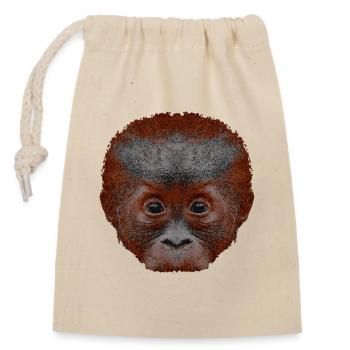 orangutan baby, affengesicht - Verschließbarer Geschenkbeutel aus Baumwolle (14x20cm) - Natur - Vorne