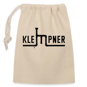 KlempnerJob Karriere Arbeiter Geld Verdienen - Verschließbarer Geschenkbeutel aus Baumwolle (14x20cm) - Natur - Vorne
