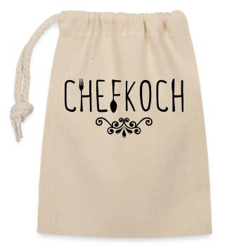 Job, Chef, Saying, Career, Supervisor, Work - Closable cotton gift bag (14x20cm) - nature - Front