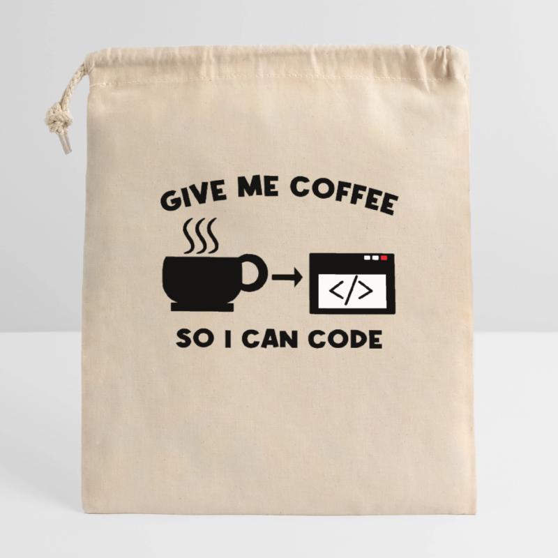 Worker Job Career Coder Statement Success Closable cotton gift bag (14x20cm)