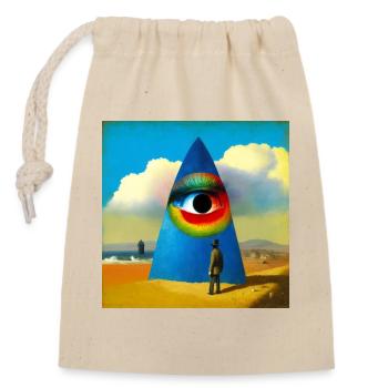 Surreal 04 - Closable cotton gift bag (14x20cm) - nature - Front