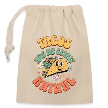 Taco - Verschließbarer Geschenkbeutel aus Baumwolle (14x20cm) - Natur - Vorne