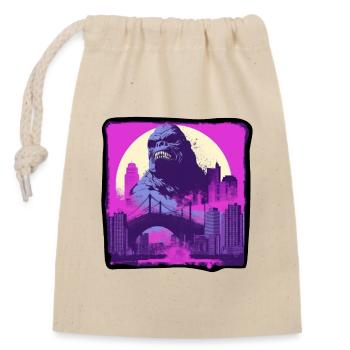 Gorilla 05 - Closable cotton gift bag (14x20cm) - nature - Front