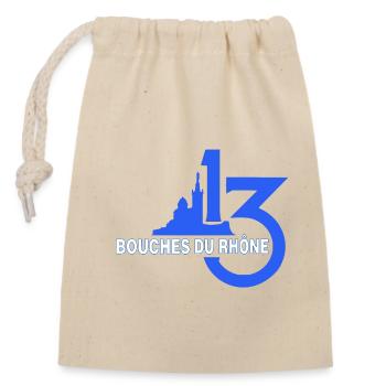 Bouches du Rhône - Closable cotton gift bag (14x20cm) - nature - Front