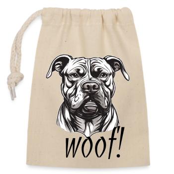 Trame - Sac cadeau en coton avec cordon (14 x 20 cm) - nature - Devant