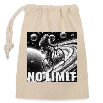NO LIMIT - Closable cotton gift bag (14x20cm) - nature - Front