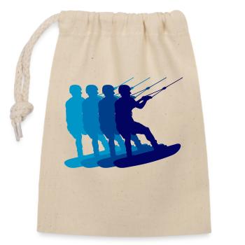 Stunt Wakeboard Surf Sports nautiques Wakesurf - Sac cadeau en coton avec cordon (14 x 20 cm) - nature - Devant