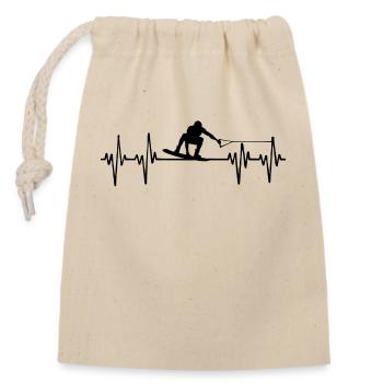 Water Sports, Surfing, Surfing, Wakeboard, Stunt - Closable cotton gift bag (14x20cm) - nature - Front
