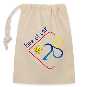 Eure et loir - Sac cadeau en coton avec cordon (14 x 20 cm) - nature - Devant