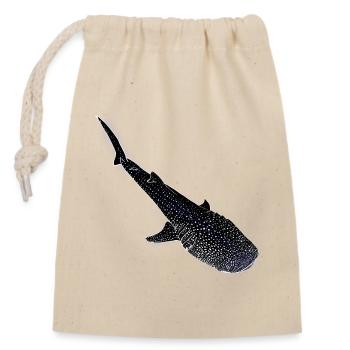 Whale Shark Glowing Silhouette - Closable cotton gift bag (14x20cm) - nature - Front
