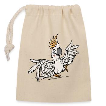 Amoureux Des Animaux, Animal De Compagnie, Tropical, Perroquet, Oiseau, Animal - Sac cadeau en coton avec cordon (14 x 20 cm) - nature - Devant