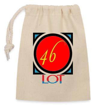 Lot - Sac cadeau en coton avec cordon (14 x 20 cm) - nature - Devant
