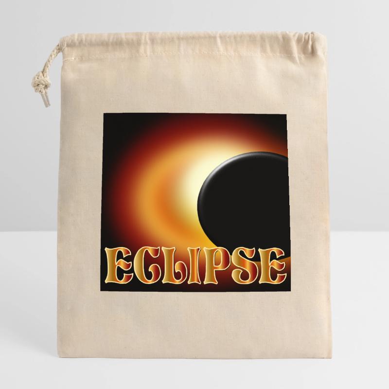SOLAR ECLIPSE ECLIPSE ASTRONOMY Closable cotton gift bag (14x20cm)