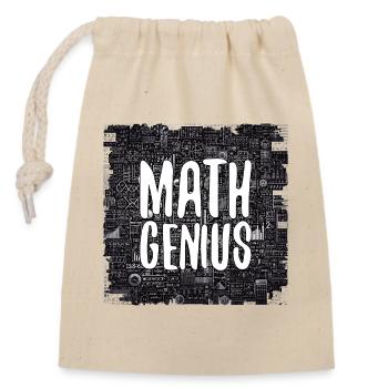Math Genius Math Genius Math cadeau - Sac cadeau en coton avec cordon (14 x 20 cm) - nature - Devant